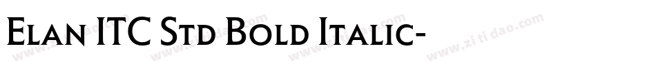 Elan ITC Std Bold Italic字体转换